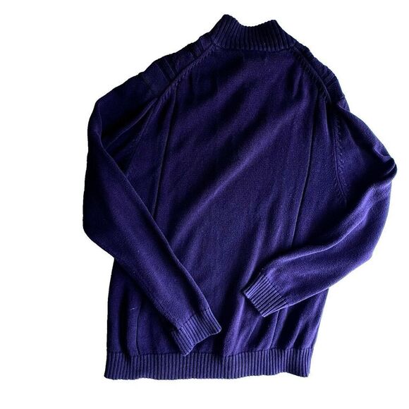 Calvin Klein Dark purple Long Sleeve Pullover Zip Mock Neck Sweater plus XXL - Picture 6 of 7
